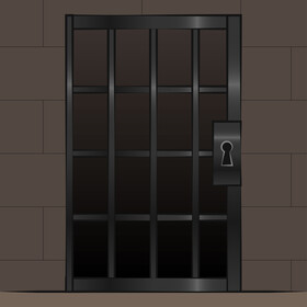Prison cell vector