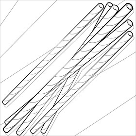 Straw drawing black and white vector
