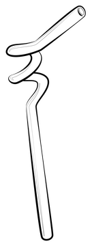 Straw drawing black and white clipart