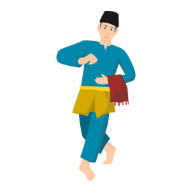 Zapin dance clipart