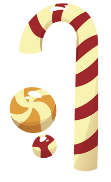 Cute candy cane clipart