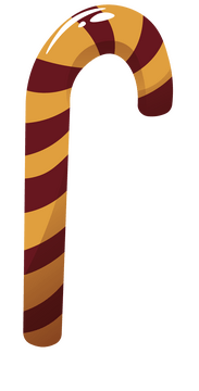 Yellow candy cane clipart