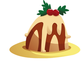 Christmas Cake cartoon clipart