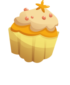 Christmas Cake with star clipart