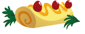 Christmas cake, roll clipart