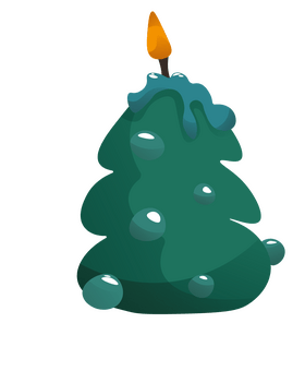 Christmas Candle Spruce clipart