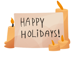Christmas card candlestick clipart