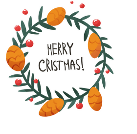 Christmas Card wreath clipart