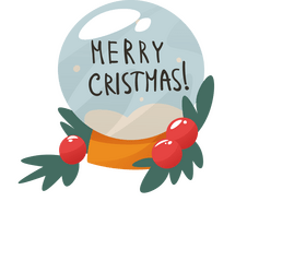 Christmas Card snowball clipart