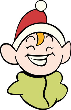 Happy christmas elf clipart