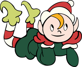 Cute christmas elf clipart