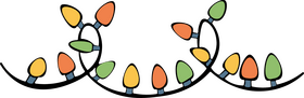 Curly Christmas Lights clipart