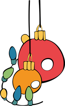 Christmas lights decorations clipart