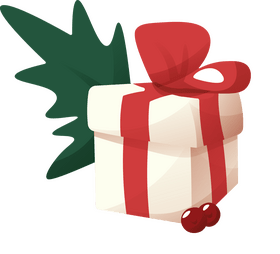 Christmas gift, mistletoe clipart