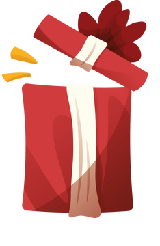 Christmas present cartoon clipart