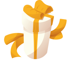 Christmas present, gift tube clipart