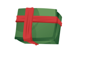 Christmas present box clipart