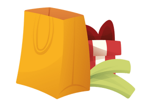 Christmas presents, purchases clipart