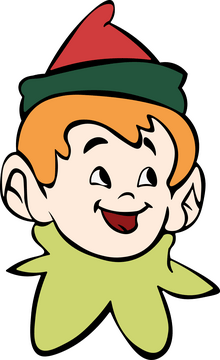 Elf on the shelf smiling clipart