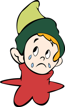 Elf on the shelf crying clipart
