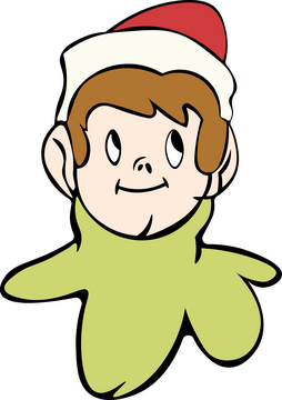 Elf on the shelf thinking clipart