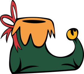 Elf shoes, bowknot clipart