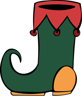 Elf shoes, boot clipart