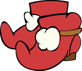 Red color elf shoes clipart