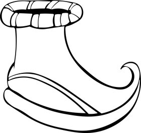 Elf shoes leather black and white clipart