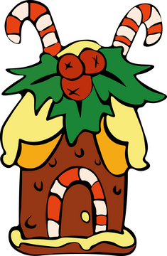 Gingerbread House mistletoe clipart