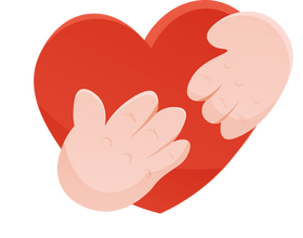 Heart hug clipart