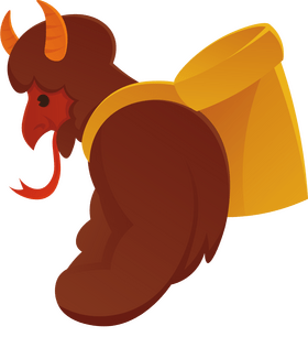 Evil Krampus clipart