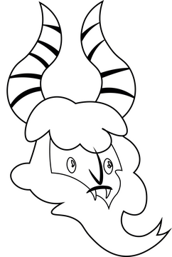 Krampus drawing black and white clipart