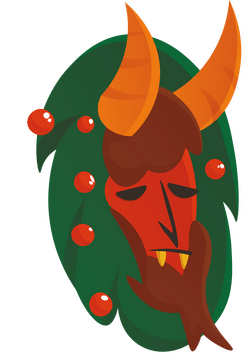 Krampus halloween clipart