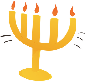 Hanukkah menorah clipart