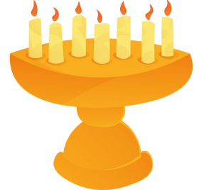 Hanukkah menorah clipart