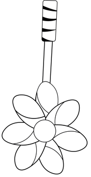 Pinwheel black and white clipart