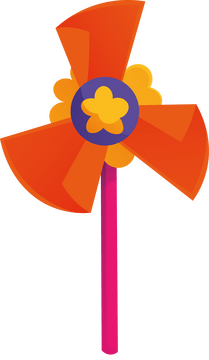 Red pinwheel clipart