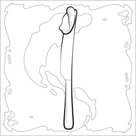 Butter knife drawing black and white vector