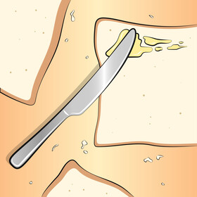 Butter knife drawing vector