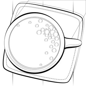 Coffee cup black and white vector