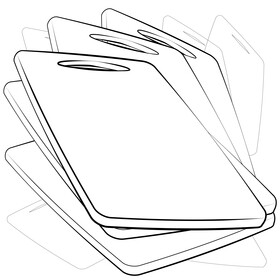 Cutting board drawing black and white vector