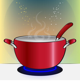Cooking pot vector