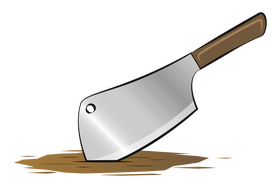 Cleaver knife clipart