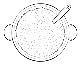 Rice cooker black and white clipart
