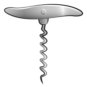 Metal corkscrew clipart