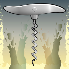Metal corkscrew vector