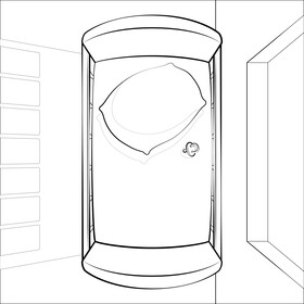 Crib drawing black and white vector