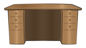 Office desk clipart