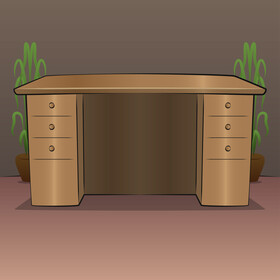 Office desk vector